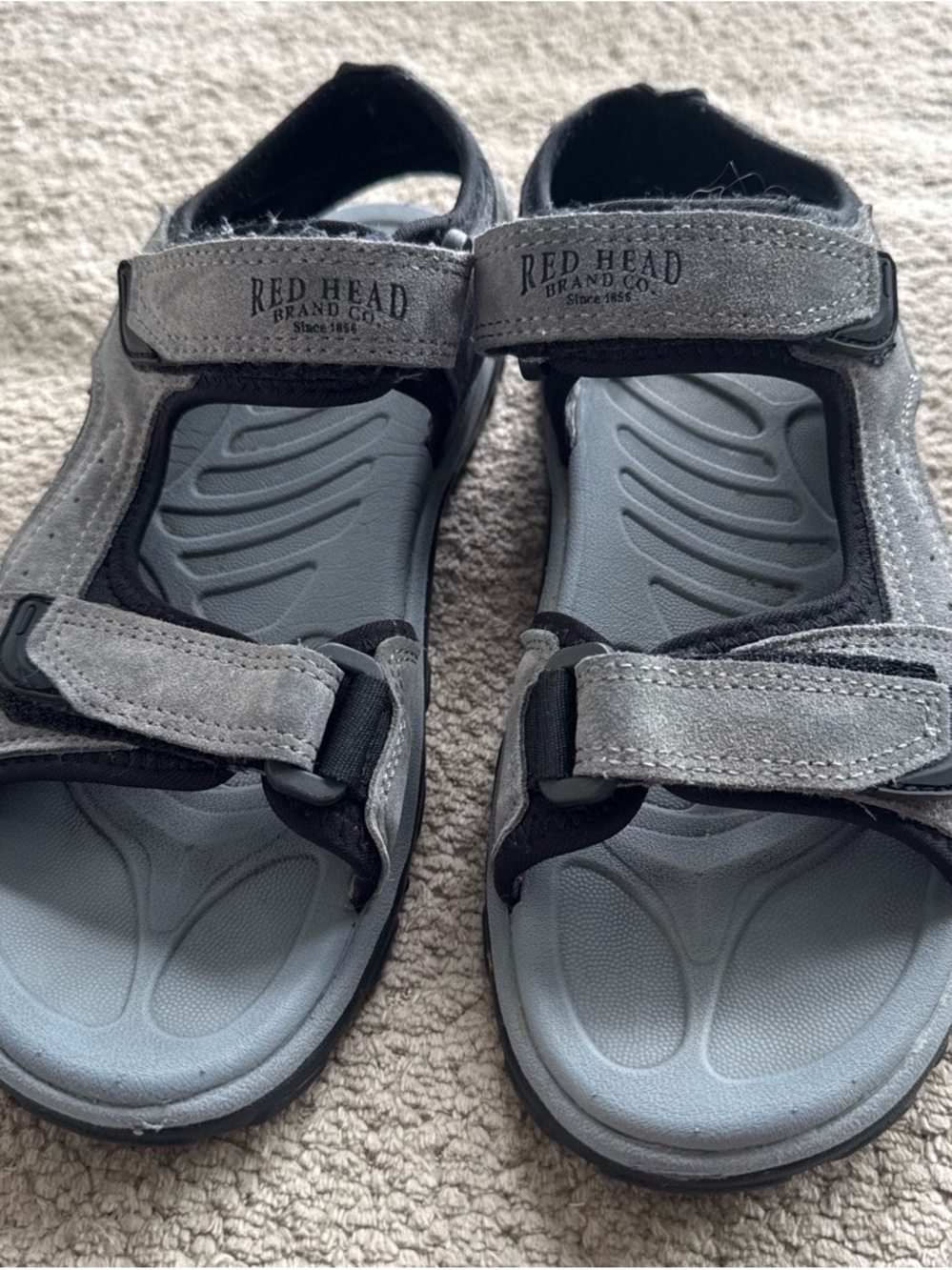RedHead Kids Gray Adjustable Velcro Sport Sandals